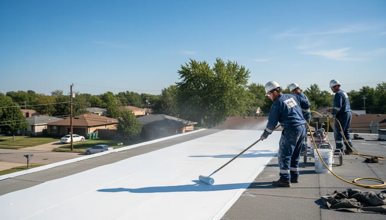 Commercial roof coating in Hindsboro, IL near me